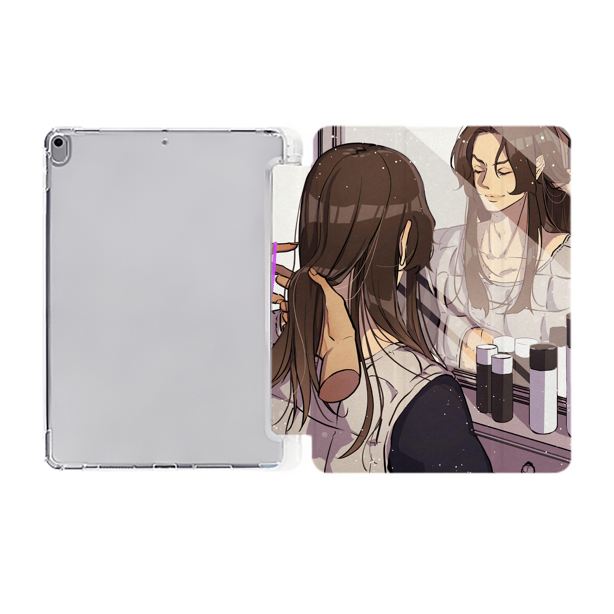 （画像用） ジョジョの奇妙な冒険 JoJo's Bizarre Adventure IPad ケース ペン収納付き 三つ折りスタンド PUレザー×シリコン 対応機種9.5/10.5/10.9インチ